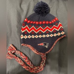 Patriots Knit Winter Hat with Pom